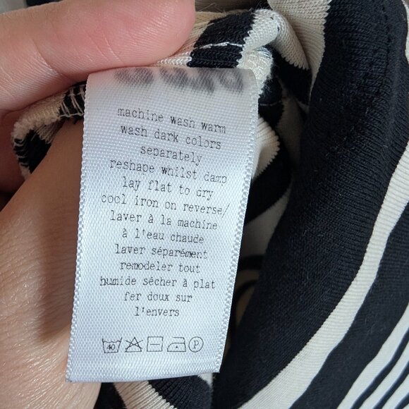 Rag & Bone Cream & Black Striped Knit Tank Dress 100% Cotton Small to Medium - Picture 12 of 13